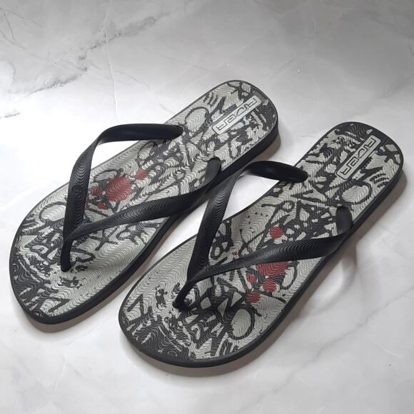Rider Men's Graffiti Flip Flop Sandal 11/12 - Picture 1 of 5
